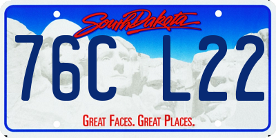 SD license plate 76CL22