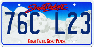 SD license plate 76CL23