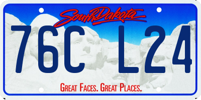 SD license plate 76CL24