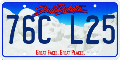SD license plate 76CL25