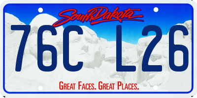SD license plate 76CL26