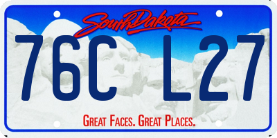 SD license plate 76CL27