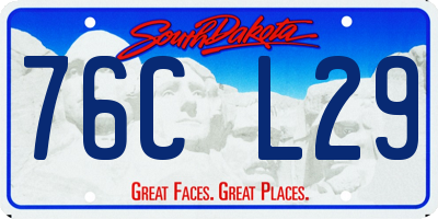 SD license plate 76CL29
