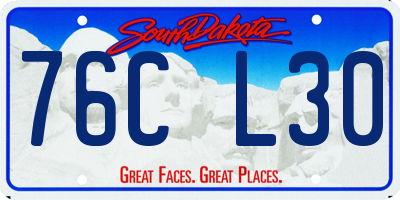 SD license plate 76CL30