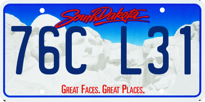 SD license plate 76CL31