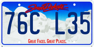 SD license plate 76CL35