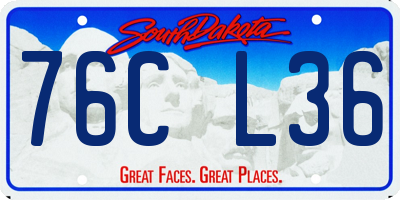 SD license plate 76CL36