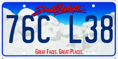 SD license plate 76CL38