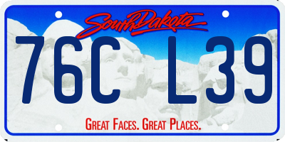 SD license plate 76CL39