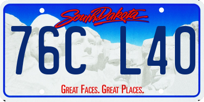 SD license plate 76CL40
