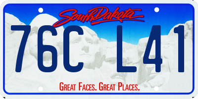 SD license plate 76CL41