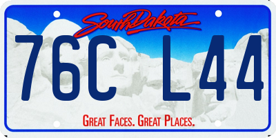 SD license plate 76CL44