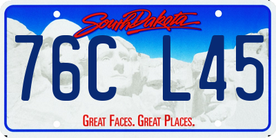 SD license plate 76CL45