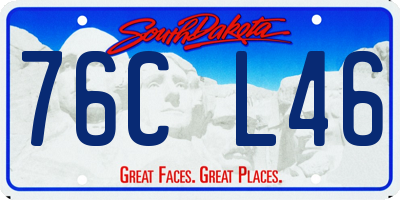 SD license plate 76CL46
