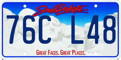 SD license plate 76CL48