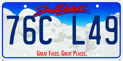 SD license plate 76CL49