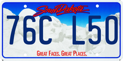 SD license plate 76CL50