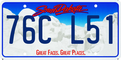 SD license plate 76CL51