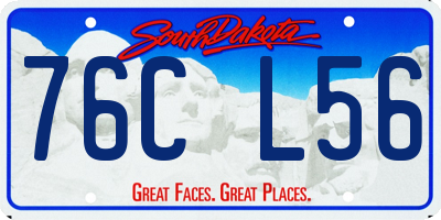 SD license plate 76CL56