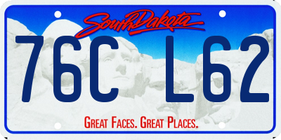 SD license plate 76CL62