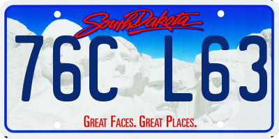 SD license plate 76CL63