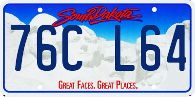 SD license plate 76CL64