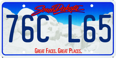 SD license plate 76CL65