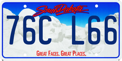 SD license plate 76CL66