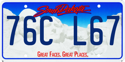 SD license plate 76CL67