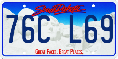 SD license plate 76CL69