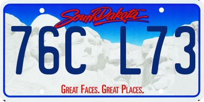 SD license plate 76CL73