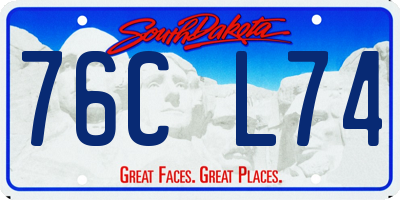 SD license plate 76CL74