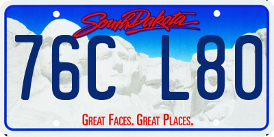SD license plate 76CL80