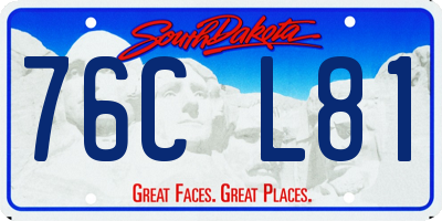 SD license plate 76CL81