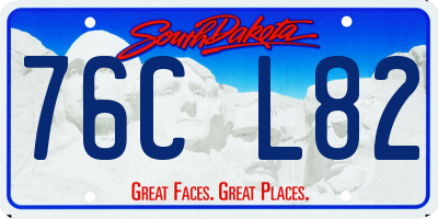 SD license plate 76CL82