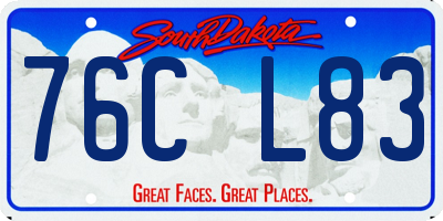 SD license plate 76CL83