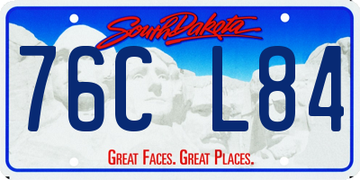 SD license plate 76CL84
