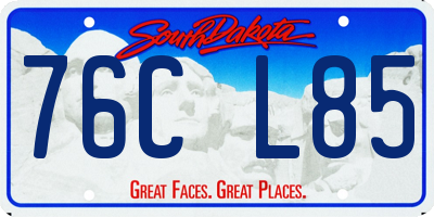 SD license plate 76CL85