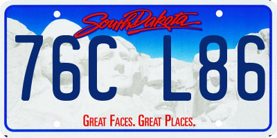 SD license plate 76CL86