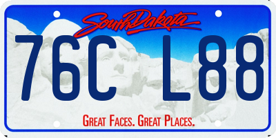 SD license plate 76CL88