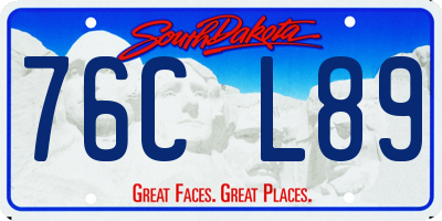 SD license plate 76CL89