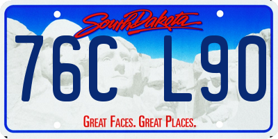 SD license plate 76CL90