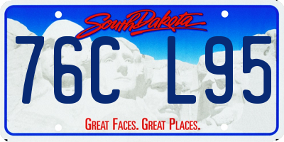 SD license plate 76CL95