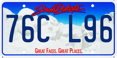 SD license plate 76CL96
