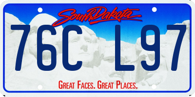 SD license plate 76CL97