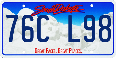 SD license plate 76CL98