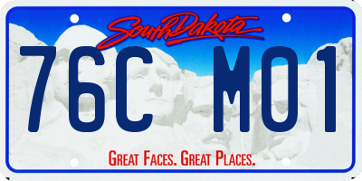 SD license plate 76CM01