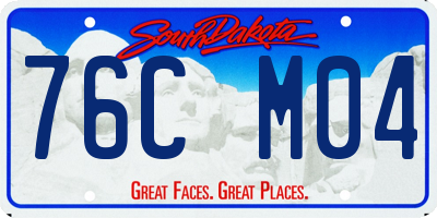SD license plate 76CM04