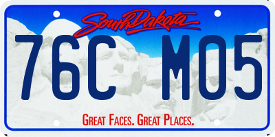 SD license plate 76CM05