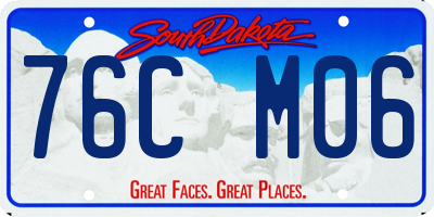 SD license plate 76CM06